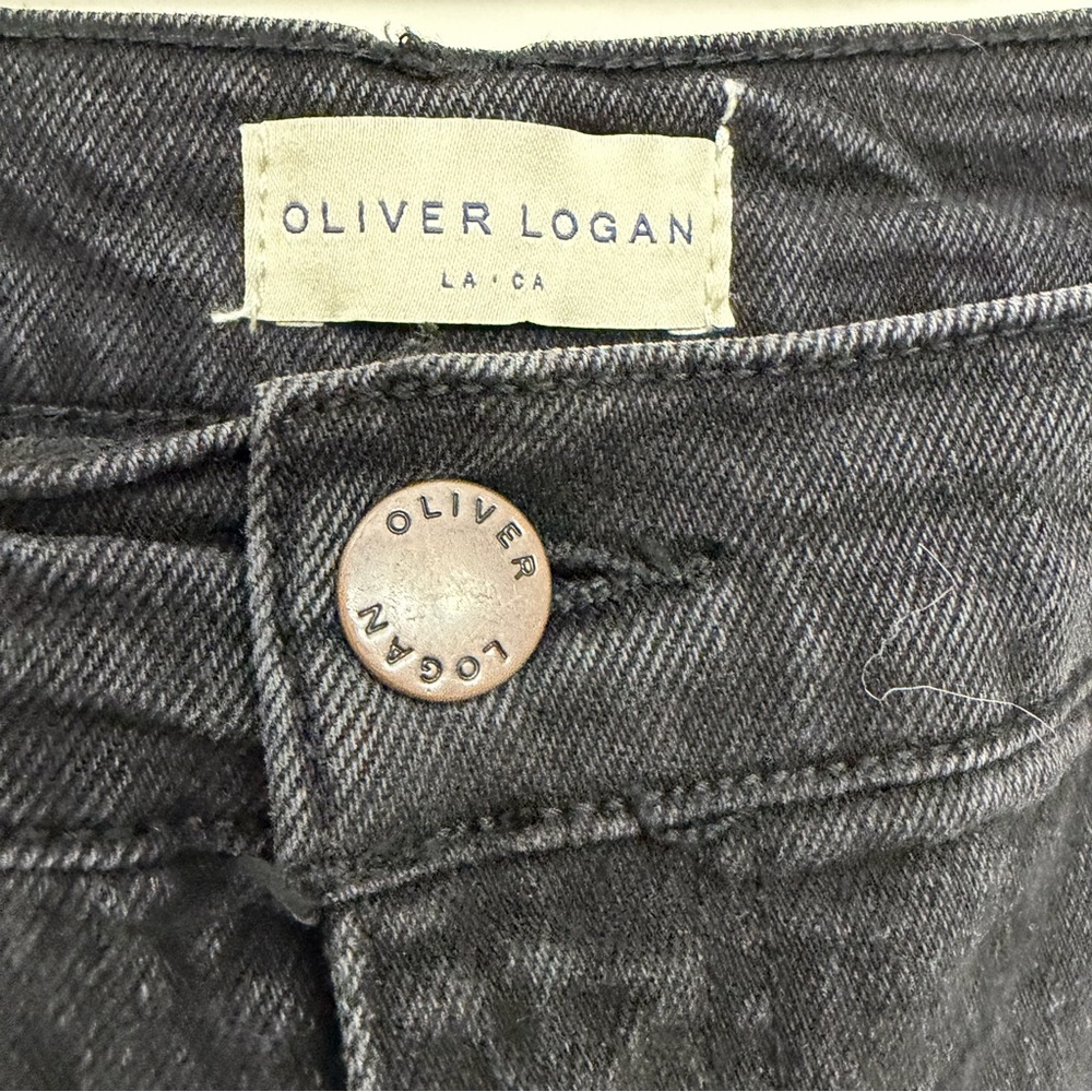 Oliver Logan Jeans Womens Size 28 Crosby Black Denim Raw Hem RN# 148766 EUC - Picture 5 of 10